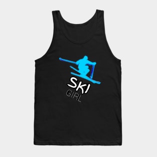 Ski Girl - Alpine Ski - 2022 Olympic Winter Sports Lover -  Snowboarding - Graphic Typography Saying Tank Top